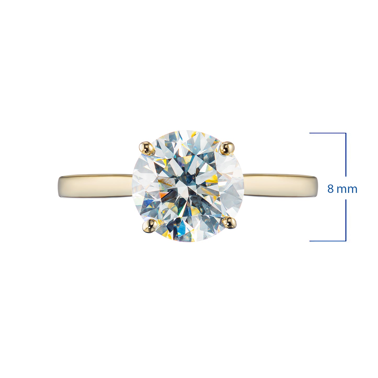 14K Yellow Gold Ring with Lab-Created Diamonds 2.120 CT.TW