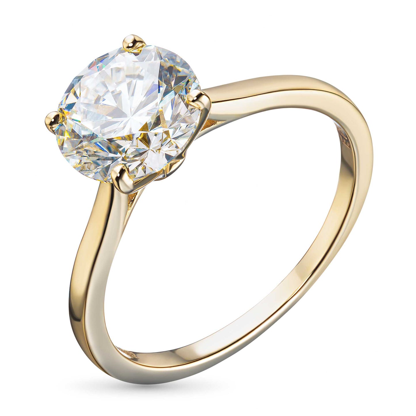 14K Yellow Gold Ring with Lab-Created Diamonds 2.120 CT.TW