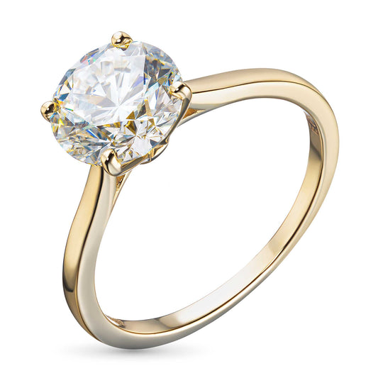 14K Yellow Gold Ring with Lab-Created Diamonds 2.120 CT.TW