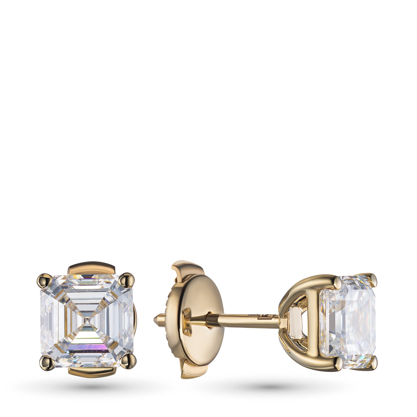 14K Yellow Gold Earring Studs with Lab-Created Diamonds 2.240 CT.TW