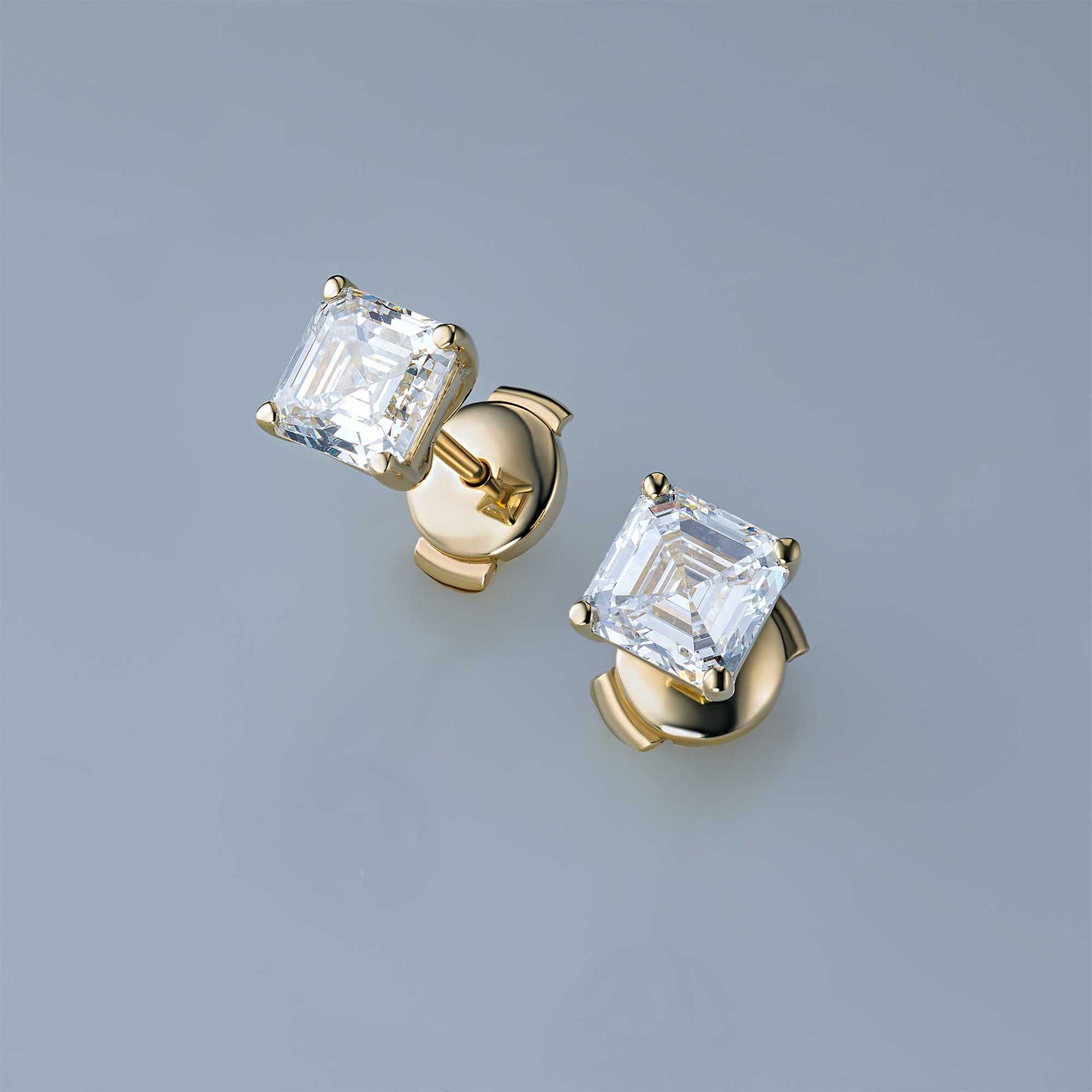 14K Yellow Gold Earring Studs with Lab-Created Diamonds 2.240 CT.TW