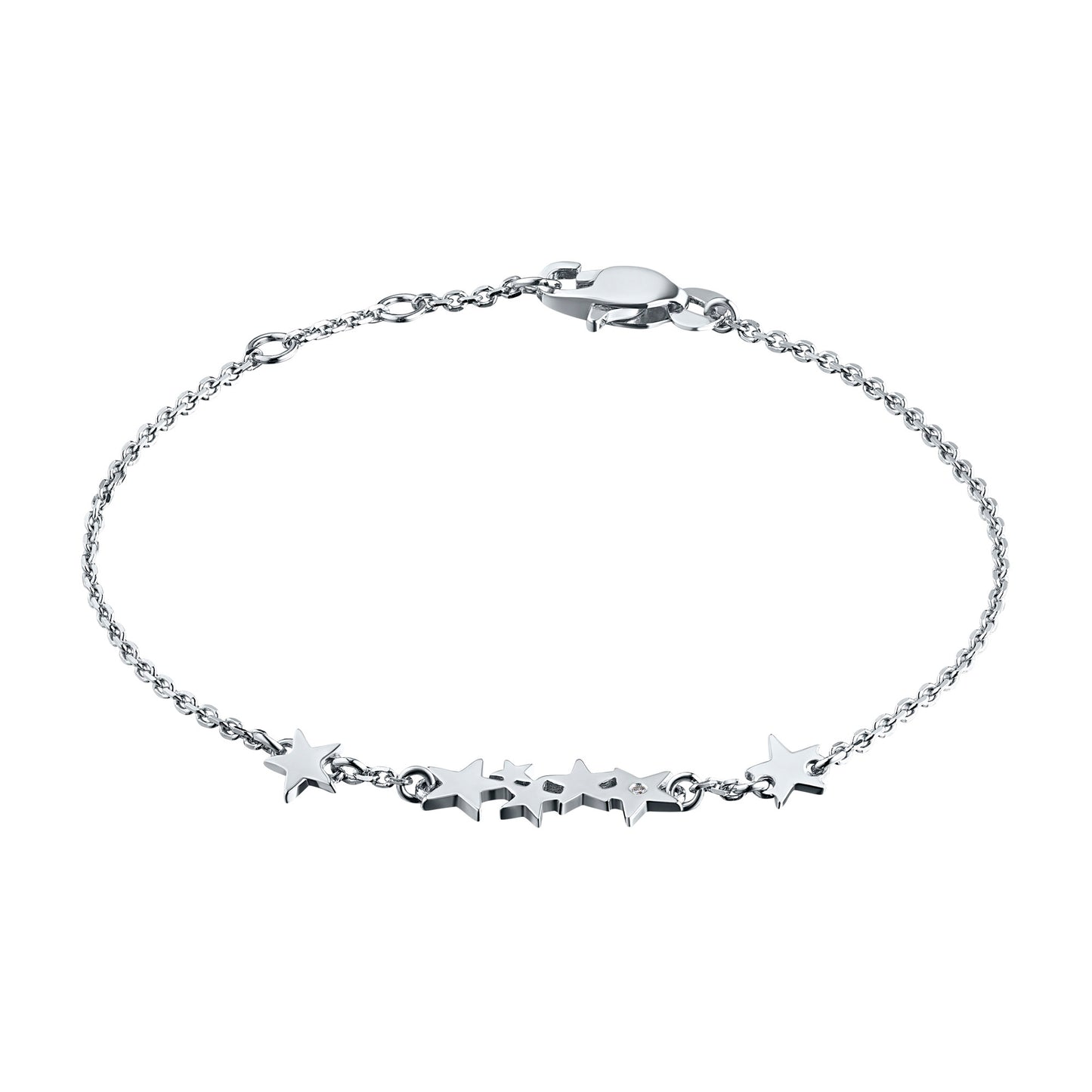 Sterling Silver Bracelet with Lab-Created Diamonds 0.010 CT.TW