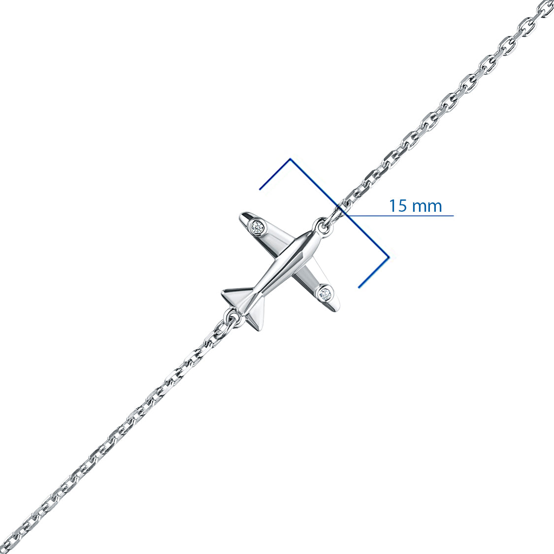 Sterling Silver Bracelet with Lab-Created Diamonds 0.010 CT.TW