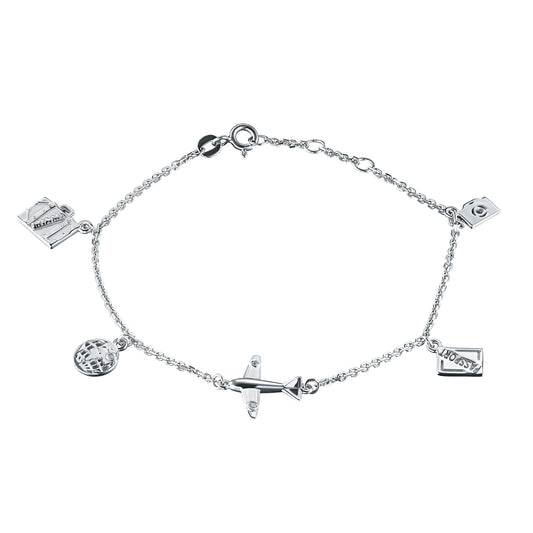 Sterling Silver Bracelet with Lab-Created Diamonds 0.020 CT.TW