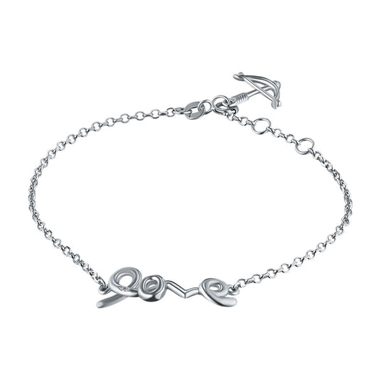 Sterling Silver Bracelet with Natural Diamonds 0.010 CT.TW
