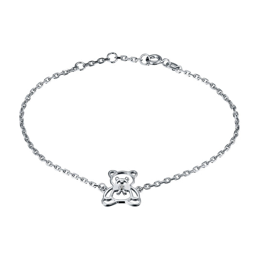 Sterling Silver Bracelet with Lab-Created Diamonds 0.010 CT.TW