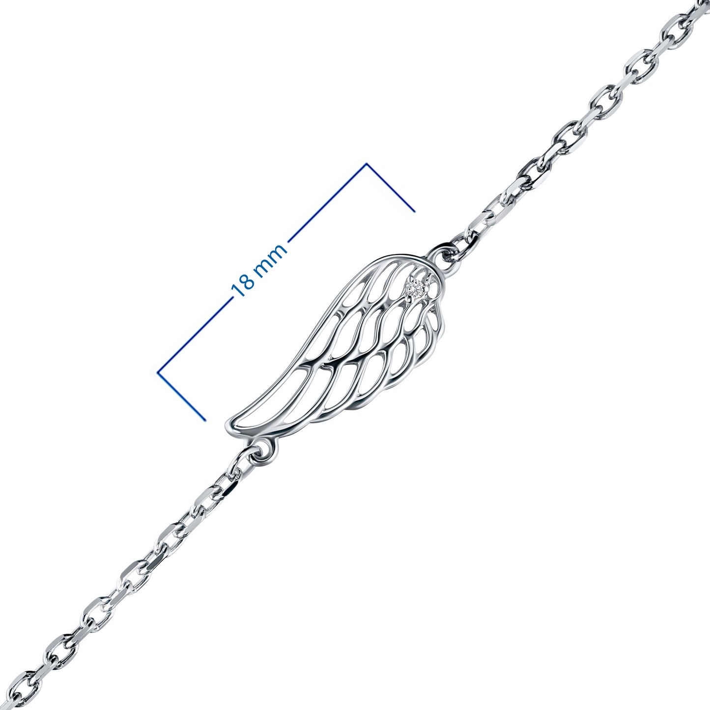 Sterling Silver Bracelet with Lab-Created Diamonds 0.010 CT.TW