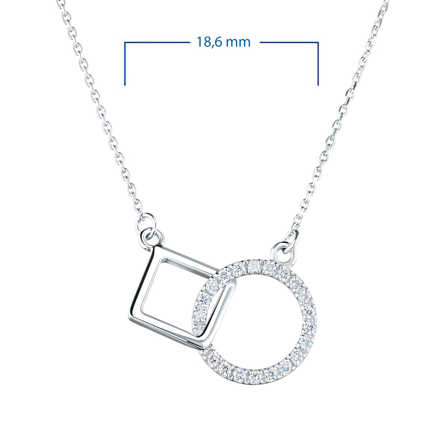 Sterling Silver Necklace with Lab-Created Diamonds 0.130 CT.TW
