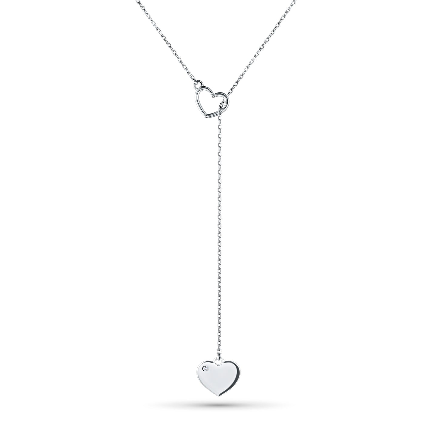 Sterling Silver Necklace with Lab-Created Diamonds 0.010 CT.TW