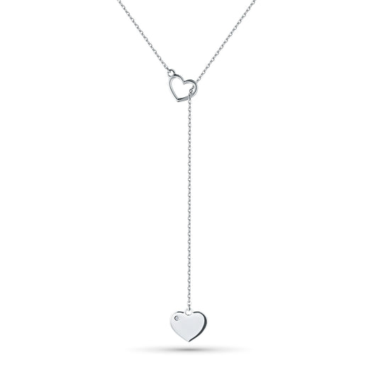 Sterling Silver Necklace with Lab-Created Diamonds 0.010 CT.TW