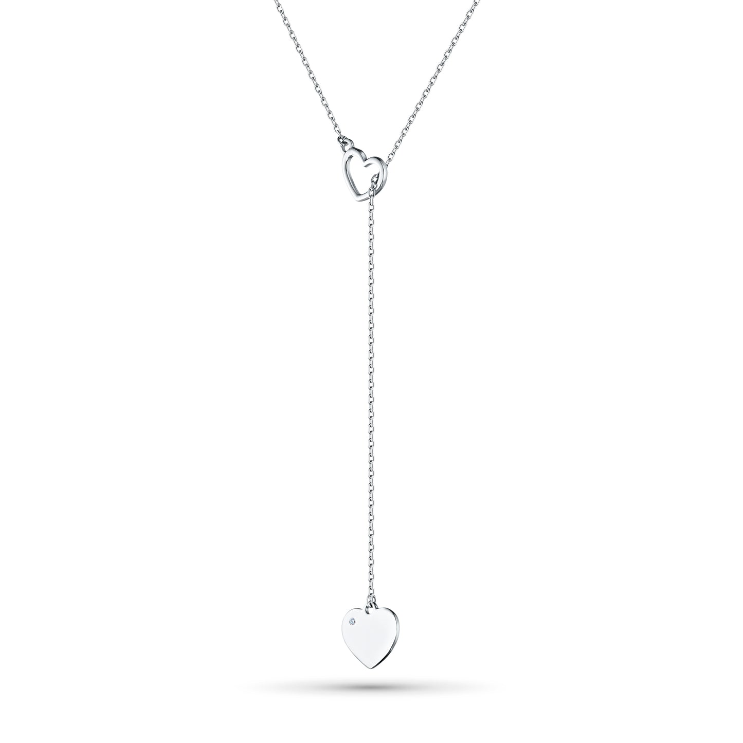 Sterling Silver Necklace with Lab-Created Diamonds 0.010 CT.TW