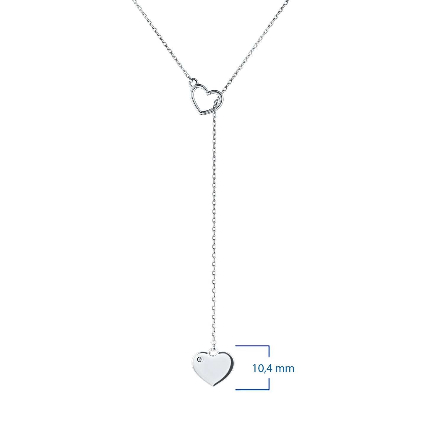 Sterling Silver Necklace with Lab-Created Diamonds 0.010 CT.TW