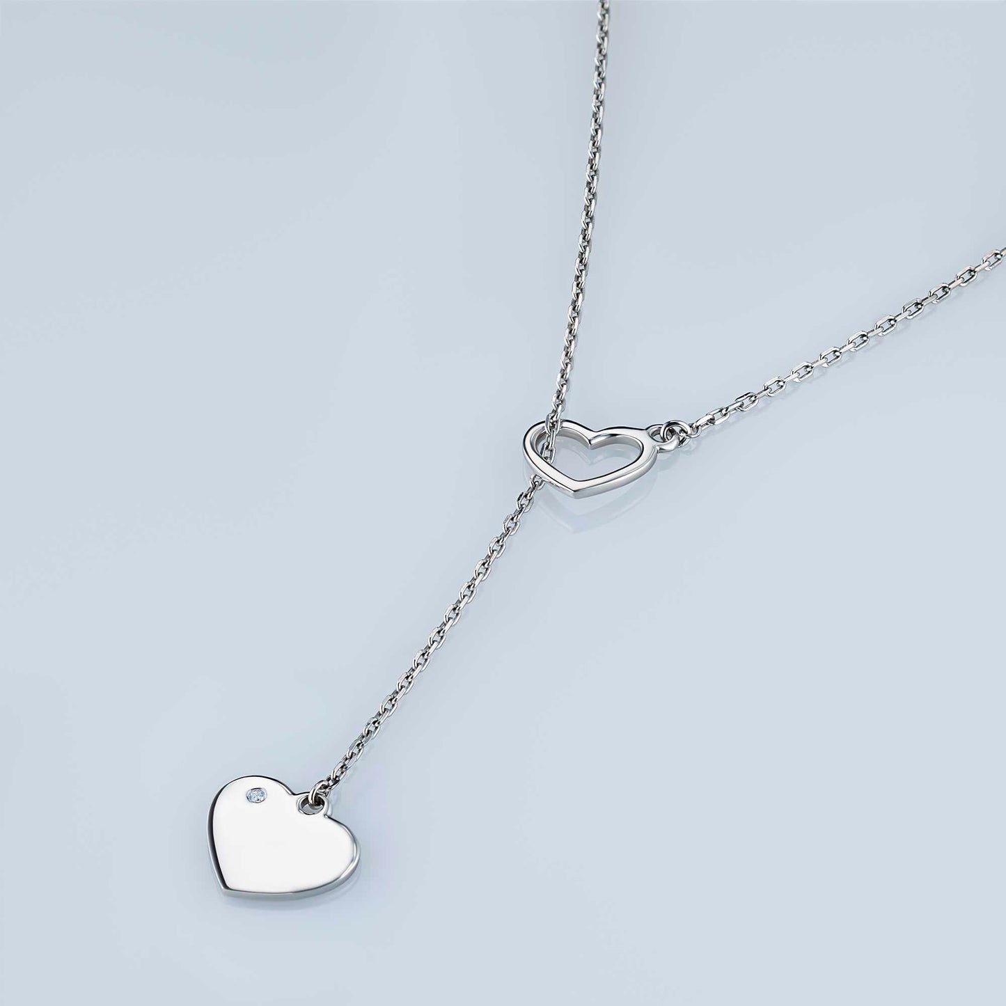 Sterling Silver Necklace with Lab-Created Diamonds 0.010 CT.TW