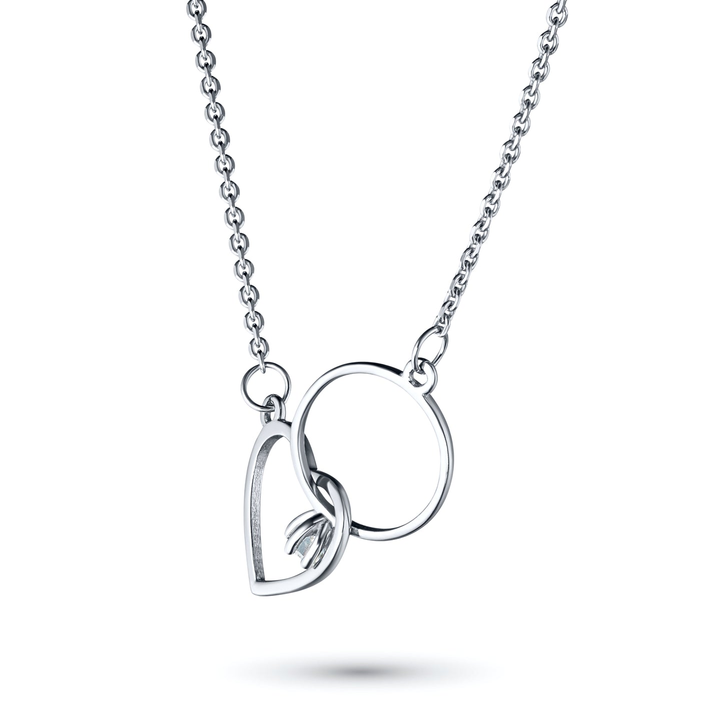 Sterling Silver Necklace with Lab-Created Diamonds 0.150 CT.TW