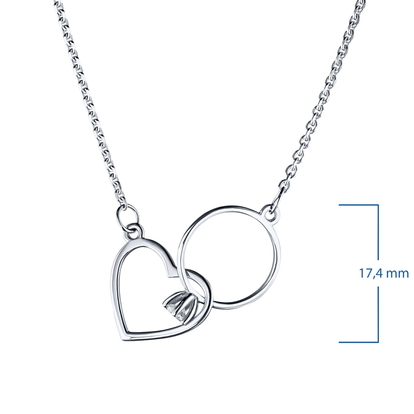 Sterling Silver Necklace with Lab-Created Diamonds 0.150 CT.TW