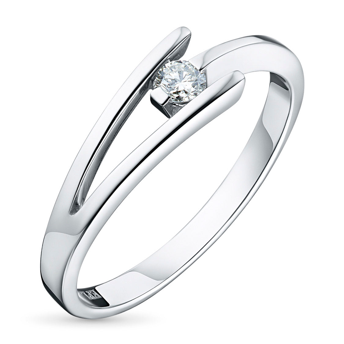 Sterling Silver Ring with Lab-Created Diamonds 0.080 CT.TW