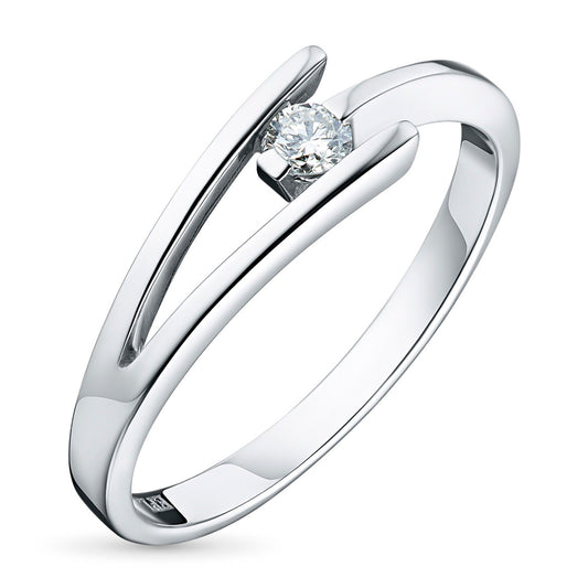 Sterling Silver Ring with Lab-Created Diamonds 0.080 CT.TW