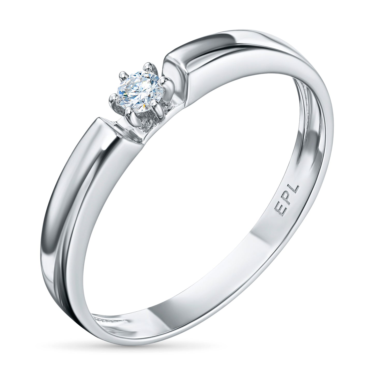 Sterling Silver Ring with Lab-Created Diamonds 0.060 CT.TW