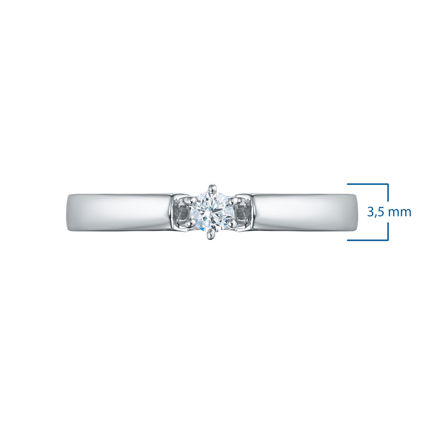Sterling Silver Ring with Lab-Created Diamonds 0.060 CT.TW