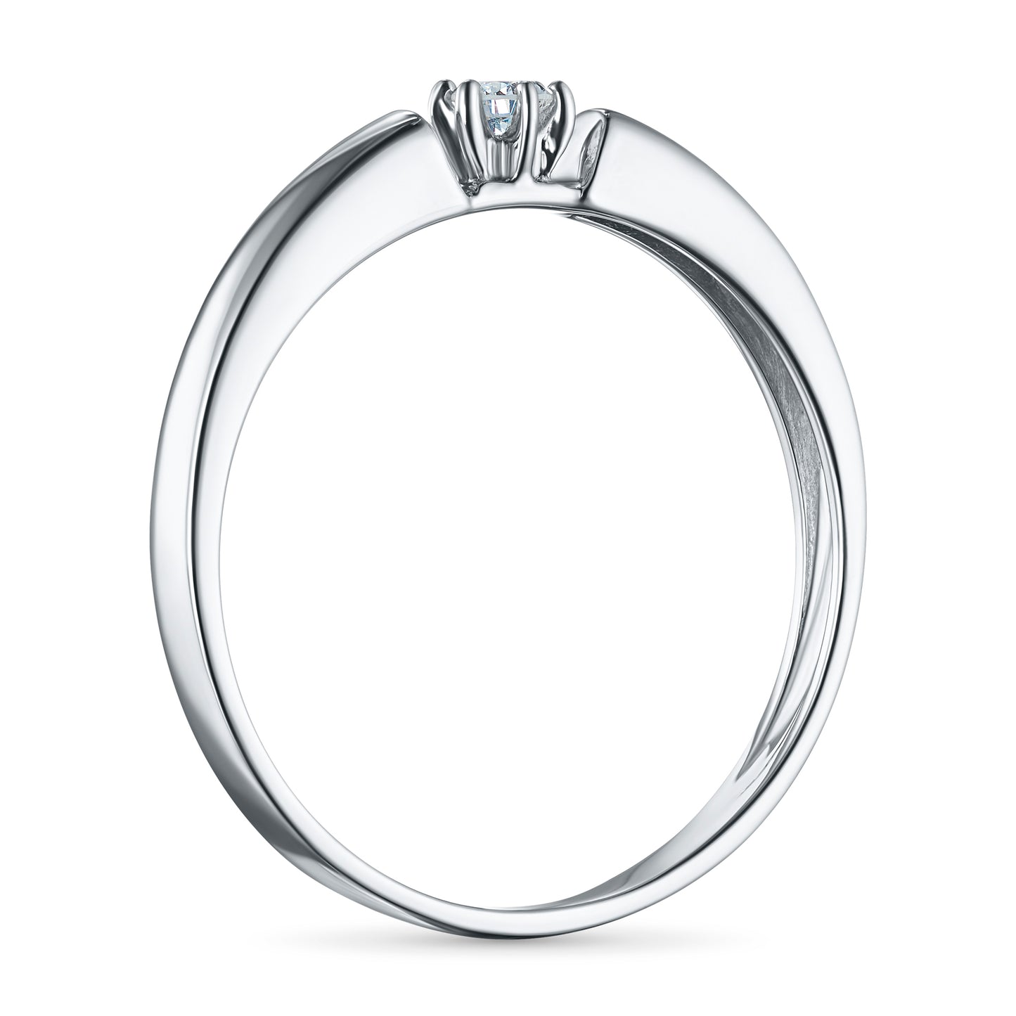 Sterling Silver Ring with Lab-Created Diamonds 0.060 CT.TW