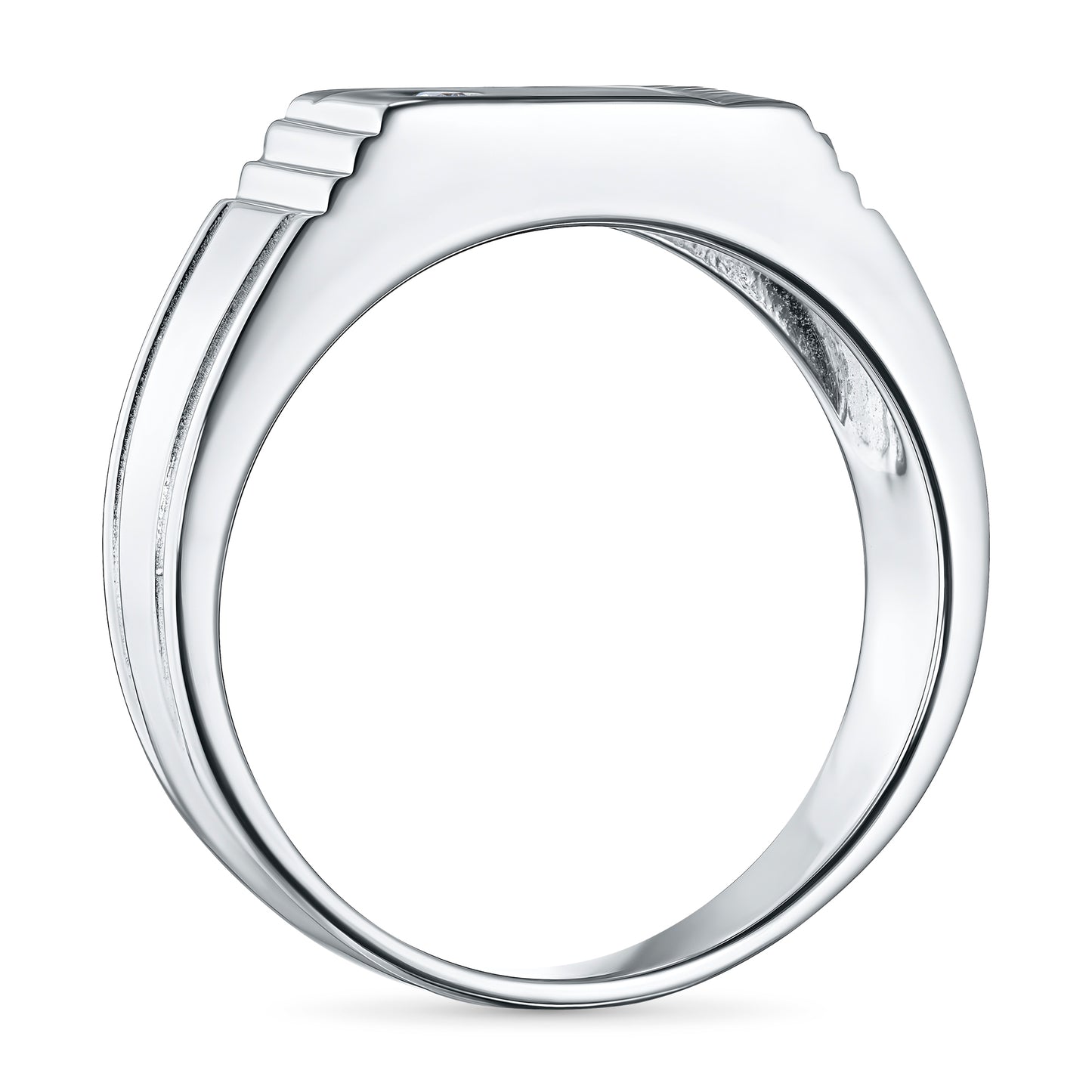 Sterling Silver Ring with Lab-Created Diamonds 0.030 CT.TW