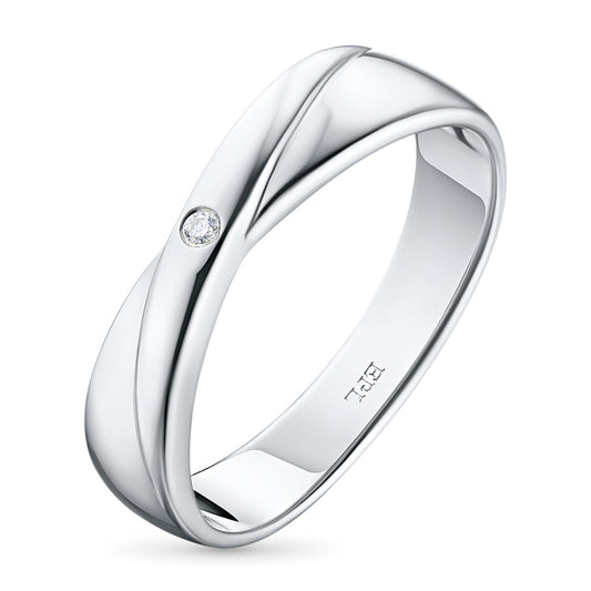 Sterling Silver Ring with Lab-Created Diamonds 0.020 CT.TW