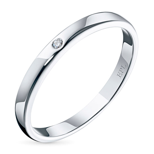 Sterling Silver Ring with Natural Diamonds 0.010 CT.TW