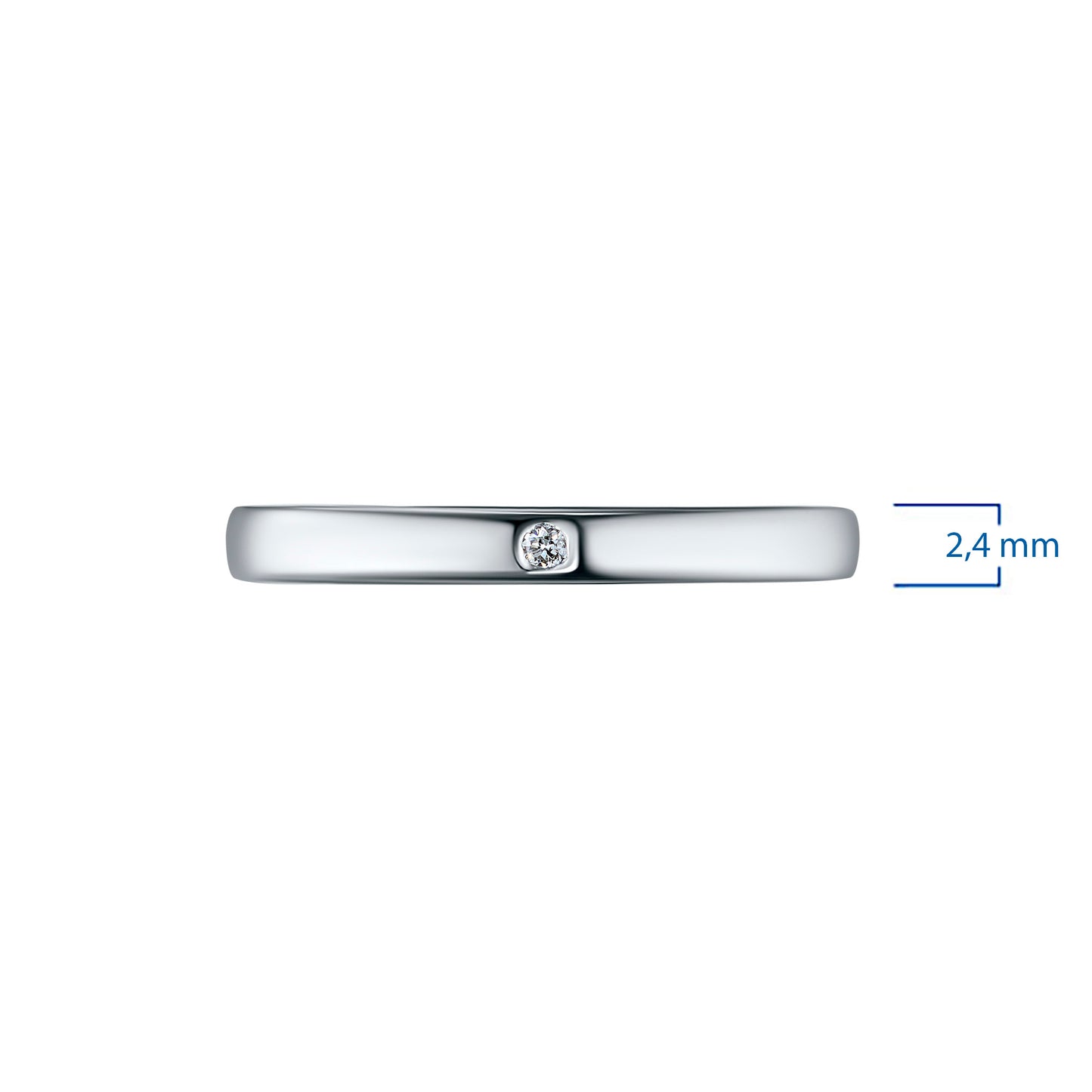 Sterling Silver Ring with Natural Diamonds 0.010 CT.TW