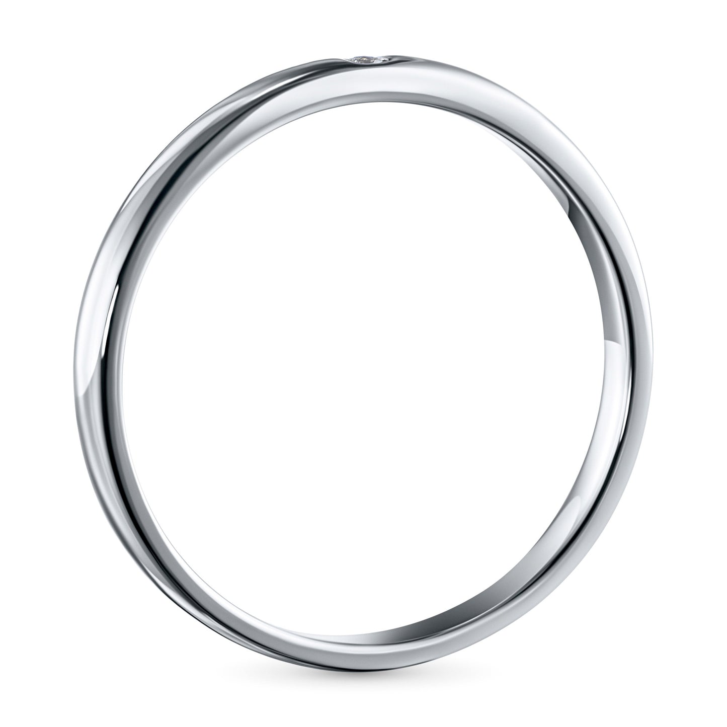 Sterling Silver Ring with Natural Diamonds 0.010 CT.TW