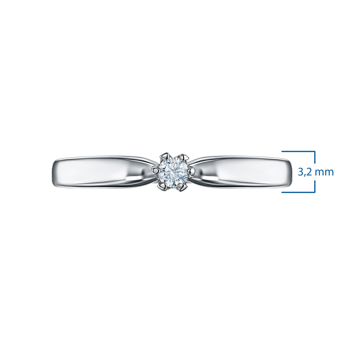 Sterling Silver Ring with Lab-Created Diamonds 0.040 CT.TW
