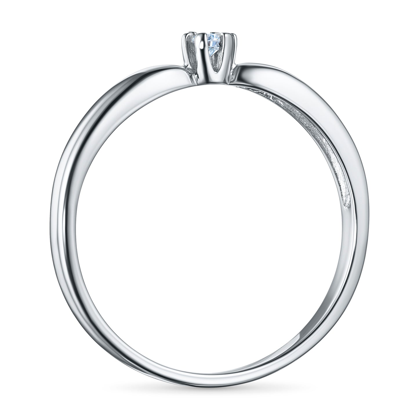 Sterling Silver Ring with Lab-Created Diamonds 0.040 CT.TW