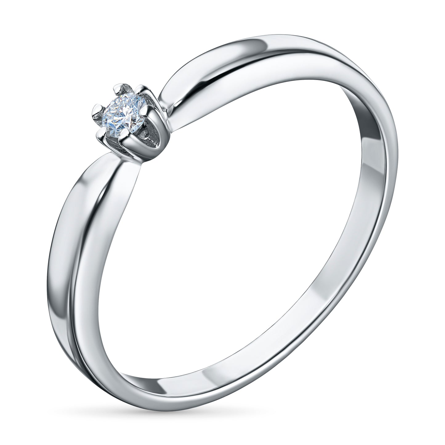 Sterling Silver Ring with Lab-Created Diamonds 0.040 CT.TW