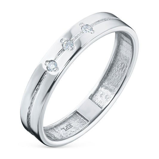 Sterling Silver Ring with Lab-Created Diamonds 0.040 CT.TW