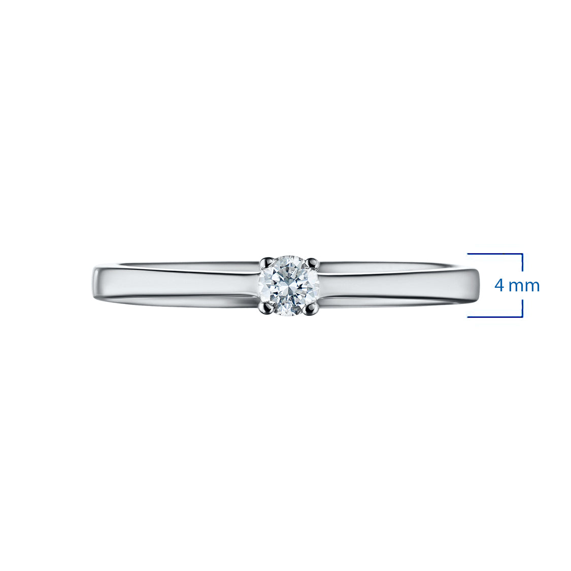 Sterling Silver Ring with Natural Diamonds 0.030 CT.TW