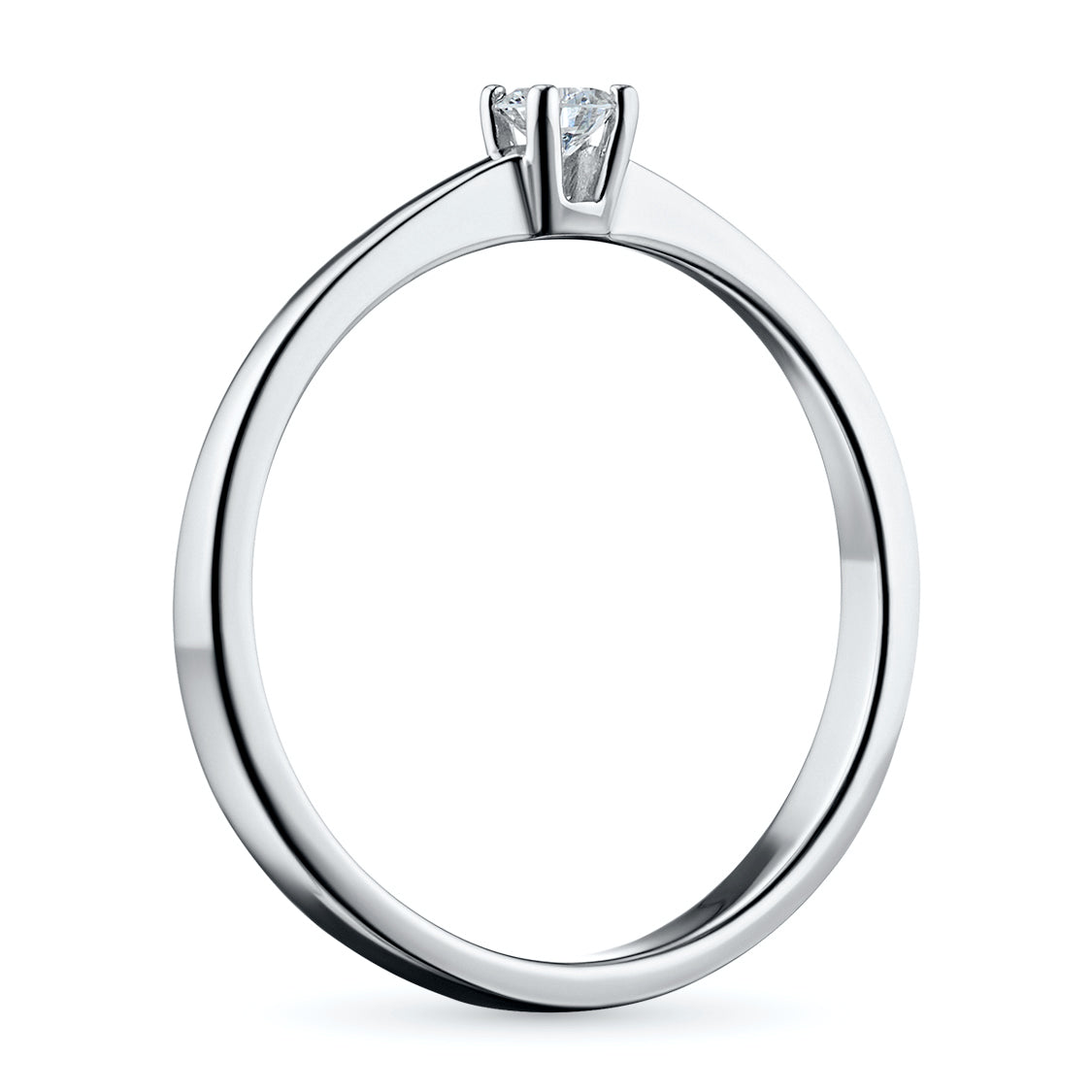 Sterling Silver Ring with Natural Diamonds 0.030 CT.TW