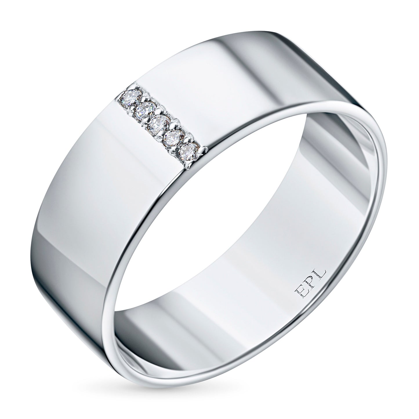 Sterling Silver Ring with Natural Diamonds 0.150 CT.TW