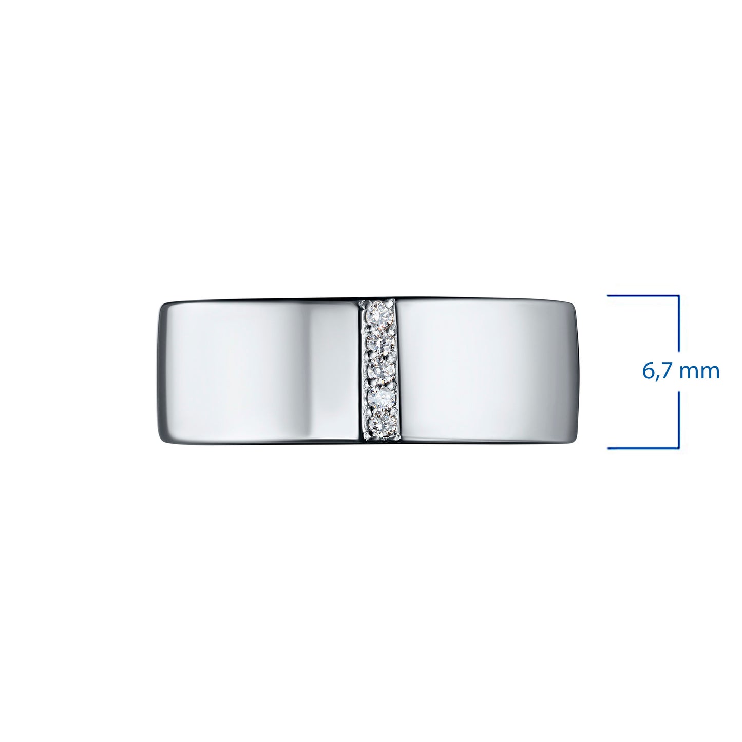 Sterling Silver Ring with Natural Diamonds 0.150 CT.TW