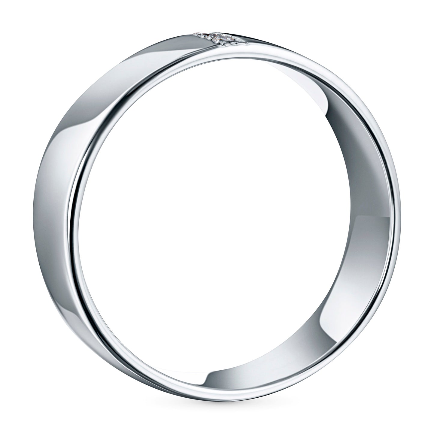 Sterling Silver Ring with Natural Diamonds 0.150 CT.TW