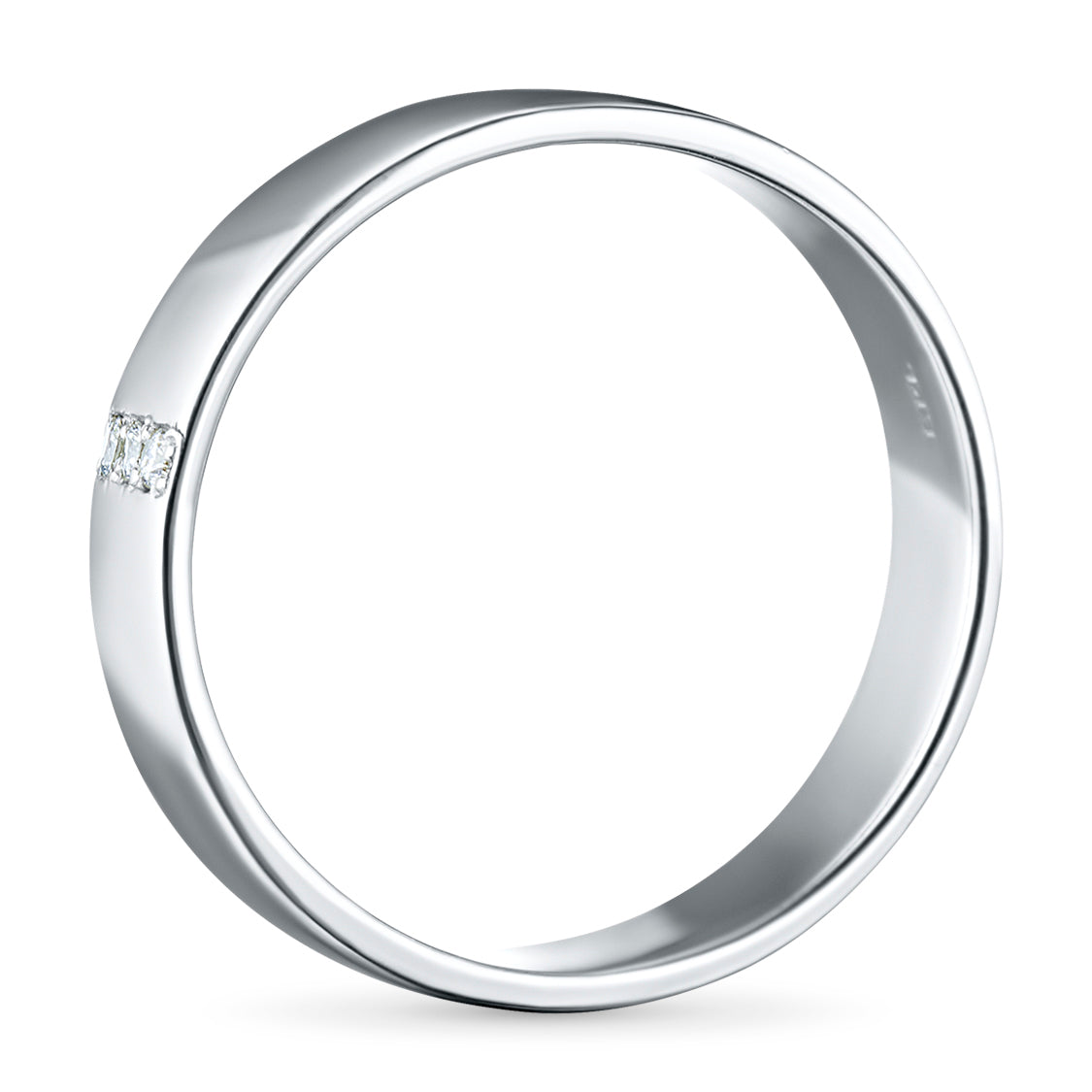 Sterling Silver Ring with Natural Diamonds 0.026 CT.TW