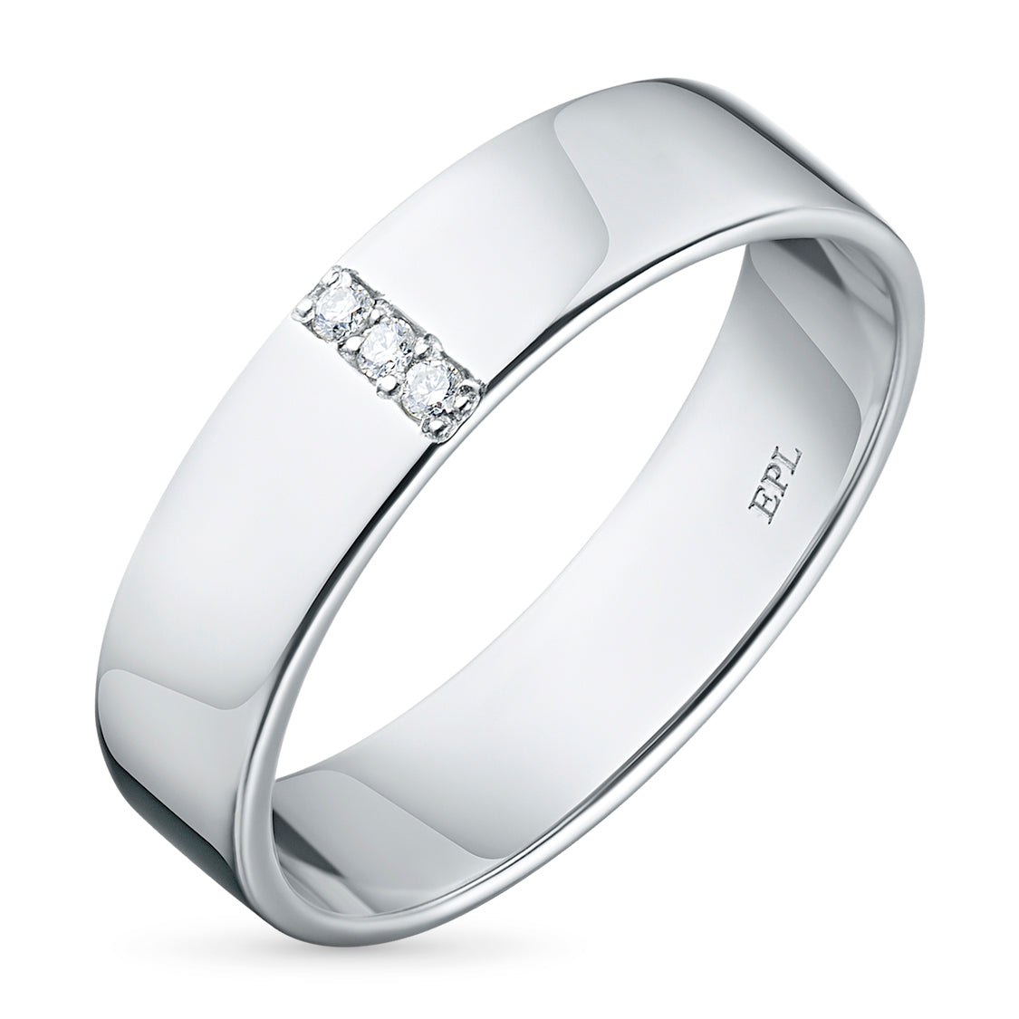 Sterling Silver Ring with Natural Diamonds 0.026 CT.TW