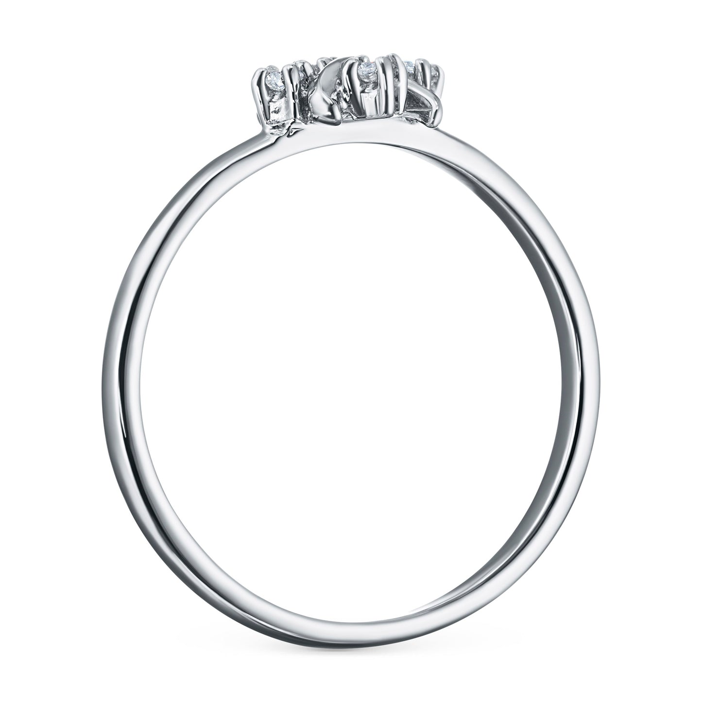 Sterling Silver Ring with Lab-Created Diamonds 0.080 CT.TW