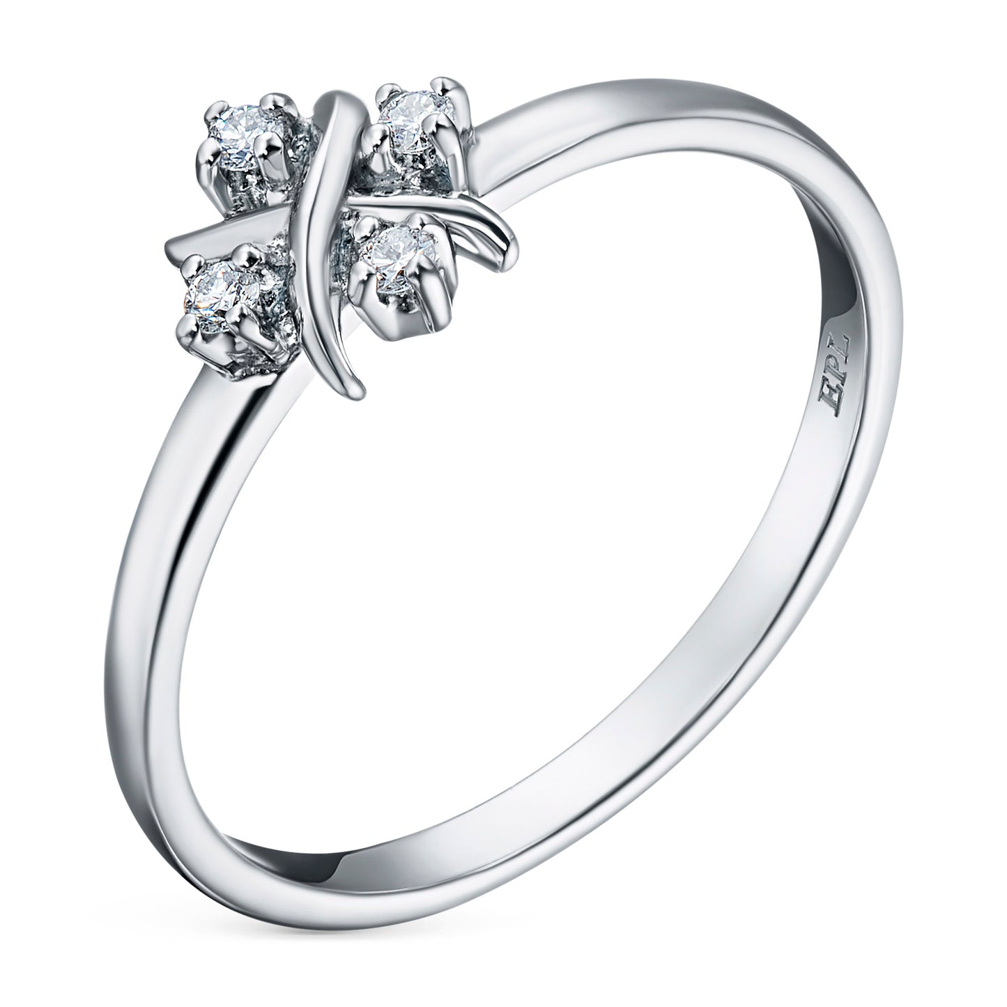 Sterling Silver Ring with Lab-Created Diamonds 0.080 CT.TW