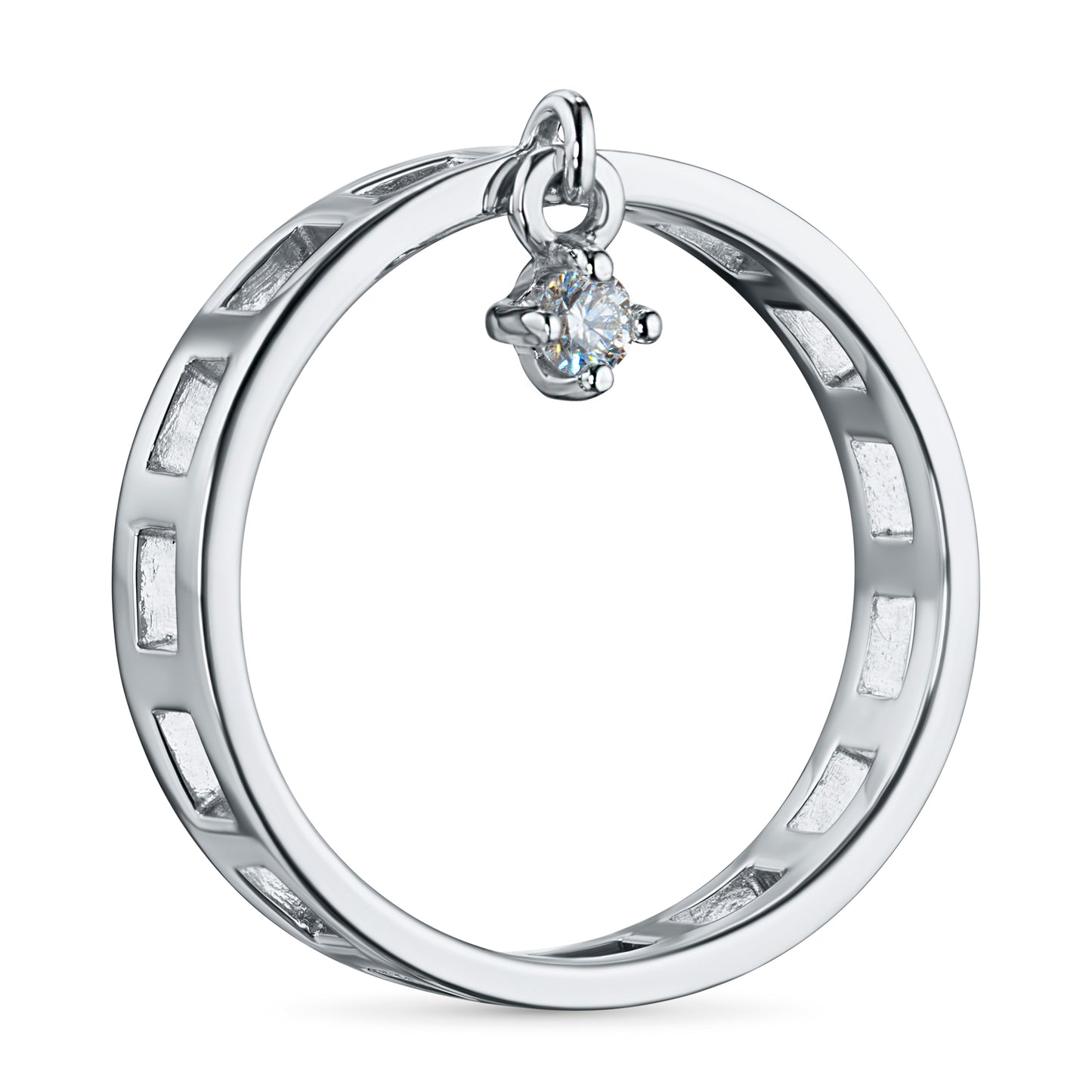 Sterling Silver Ring with Lab-Created Diamonds 0.180 CT.TW