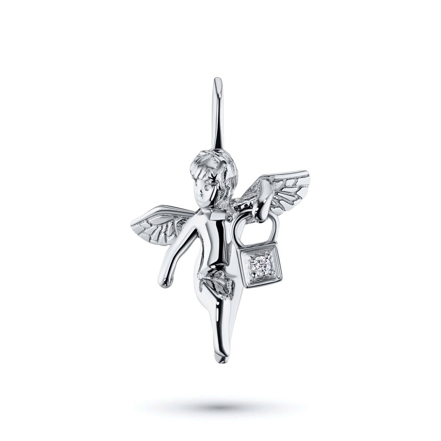 Sterling Silver Pendant with Lab-Created Diamonds 0.080 CT.TW