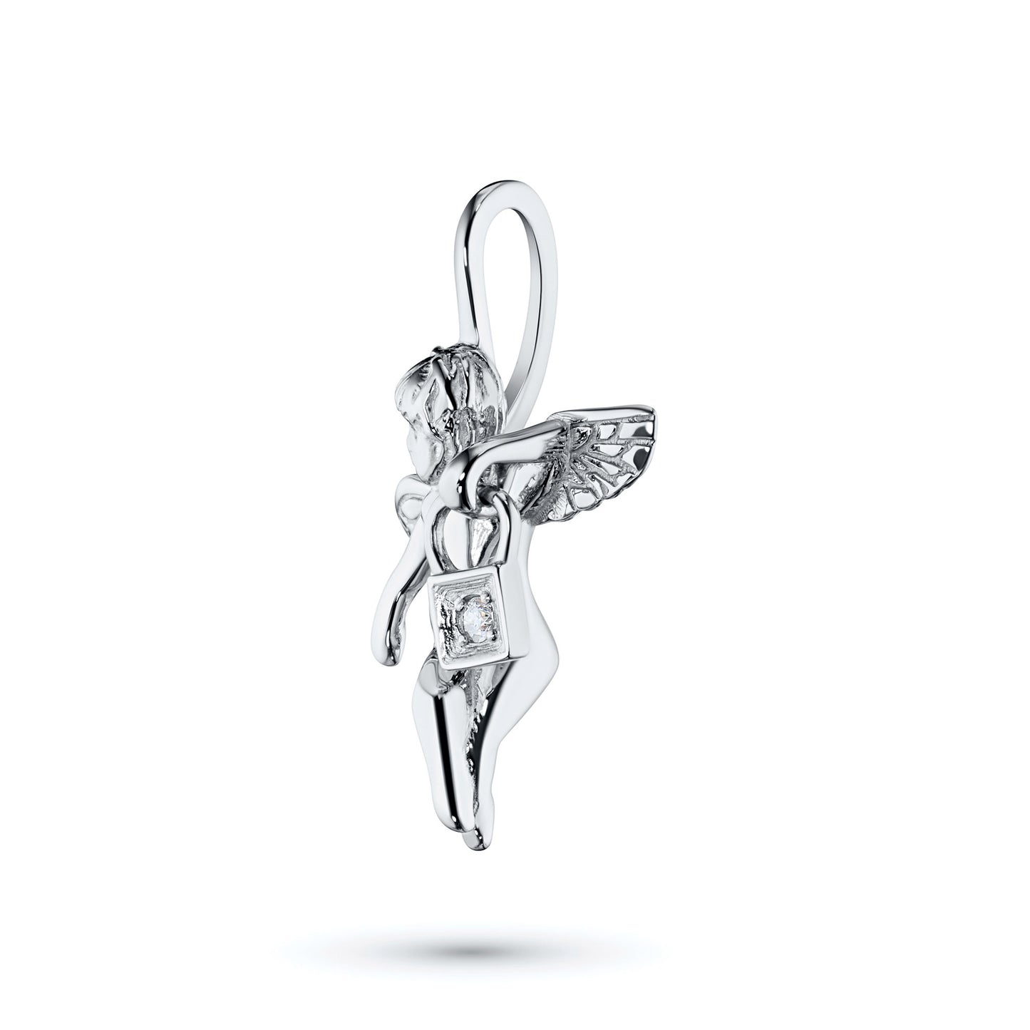 Sterling Silver Pendant with Lab-Created Diamonds 0.080 CT.TW