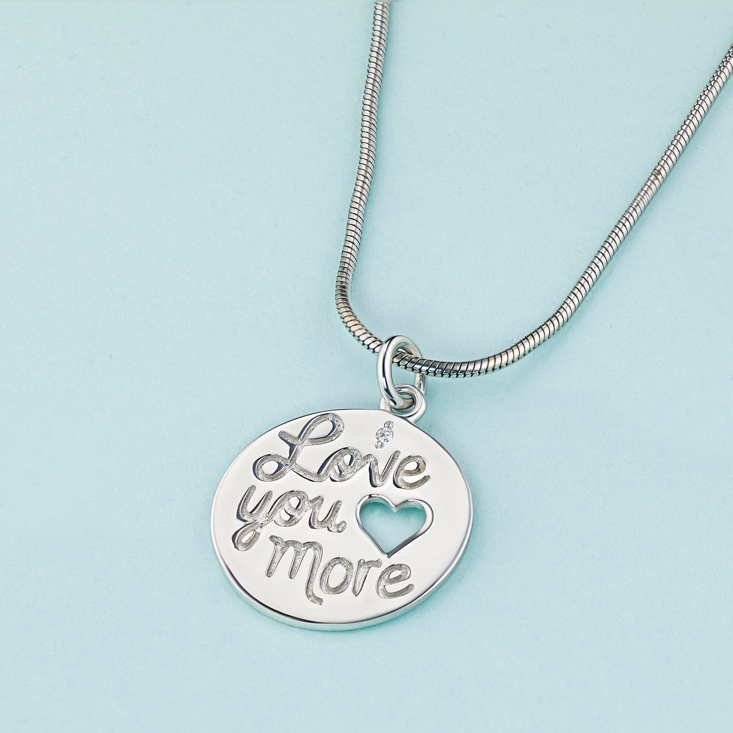 Sterling Silver Pendant with Lab-Created Diamonds 0.010 CT.TW