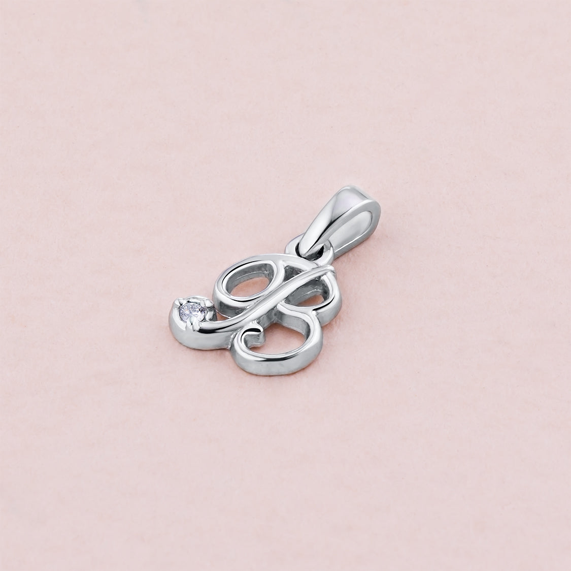 Sterling Silver Pendant with Natural Diamonds 0.010 CT.TW
