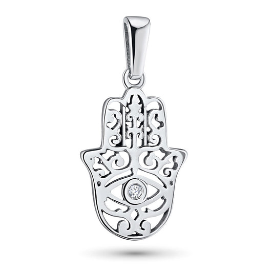 14K White Gold Pendant with Lab-Created Diamonds 0.010 CT.TW