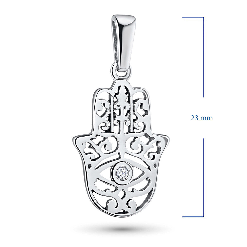 14K White Gold Pendant with Lab-Created Diamonds 0.010 CT.TW