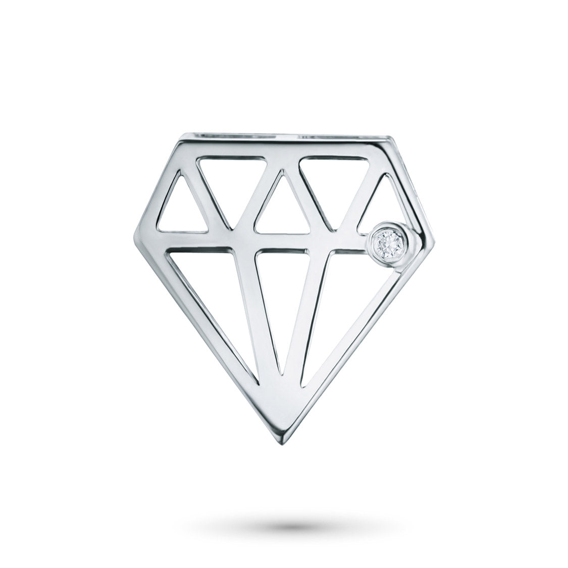 Sterling Silver Pendant with Lab-Created Diamonds 0.010 CT.TW